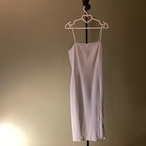 Spaghetti strapped summer dress; mint green gingham